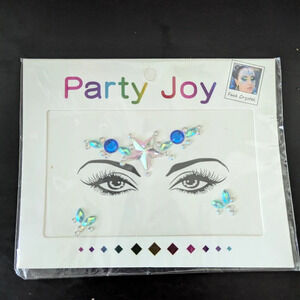 3 for 15 Party fantasy face crystal sticker temporary adhesive  rave party